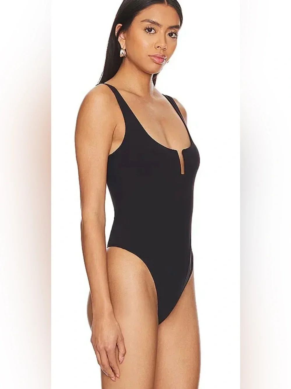 Free People Intimately Navy Notch Scoop Bodysuit